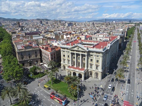 Skyline of Barcelona Spain