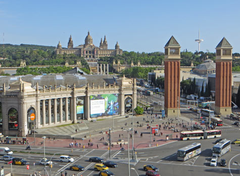 Attractions in Montjuic, Barcelona Spain